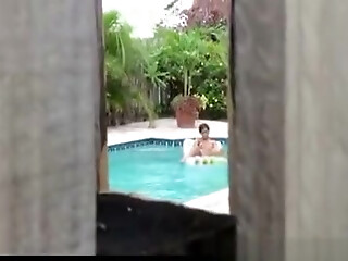 Cute Teen Spied In The Pool