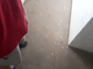 Second Cumshot On The Roof Of The Building In The Same Day - Jerking Off My 18cm Cock